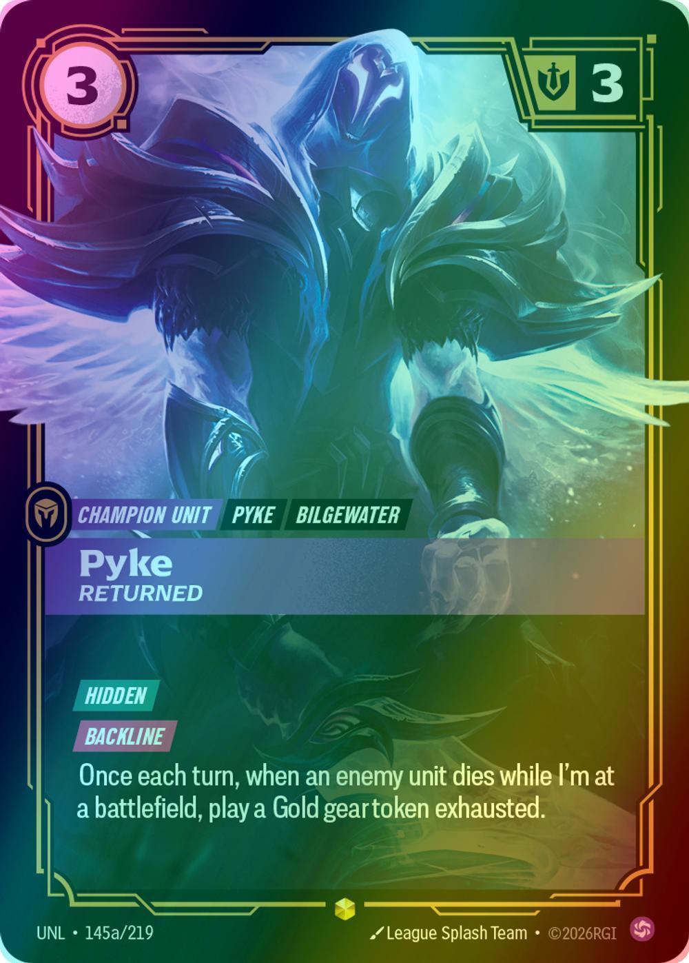 Pyke - Returned (Alternate Art) - 145a/219 [Unleashed] [Foil]