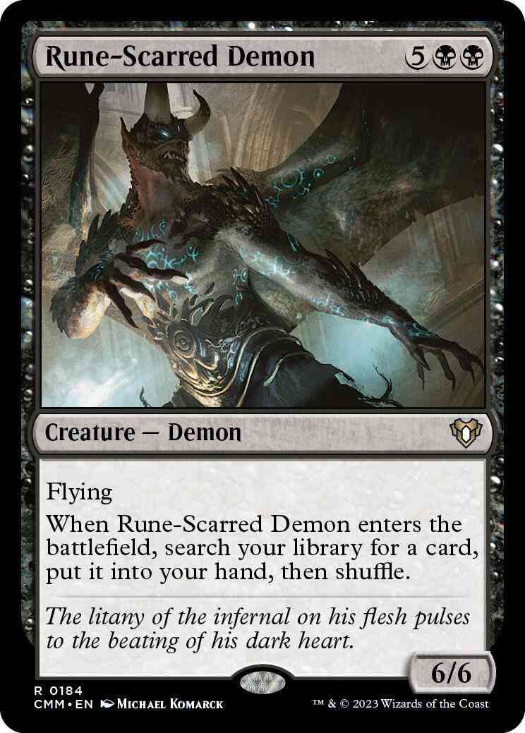 Rune-Scarred Demon [184] [Commander Masters] [Non-Foil]