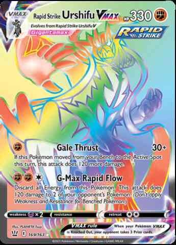 Rapid Strike Urshifu VMAX - 169/163 - Rare Rainbow [swsh5-169] [Secret]