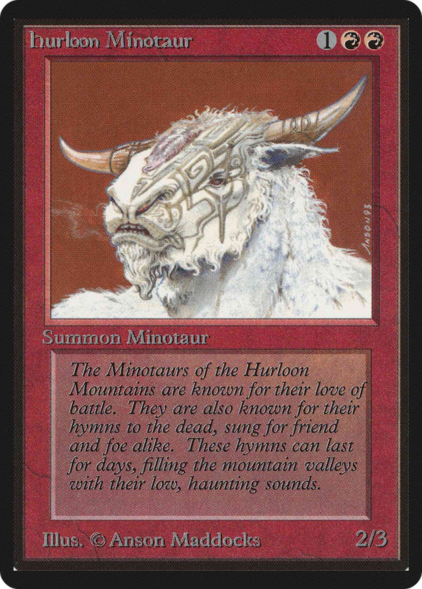 Hurloon Minotaur [159] [Limited Edition Beta] [Non-Foil]