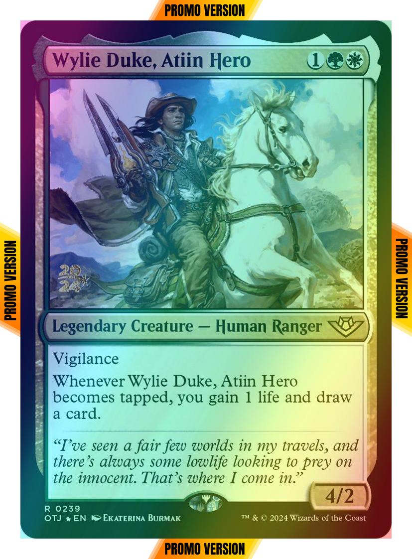 Wylie Duke, Atiin Hero [239s] [Prerelease] [Outlaws of Thunder Junction: Promos] [Foil]