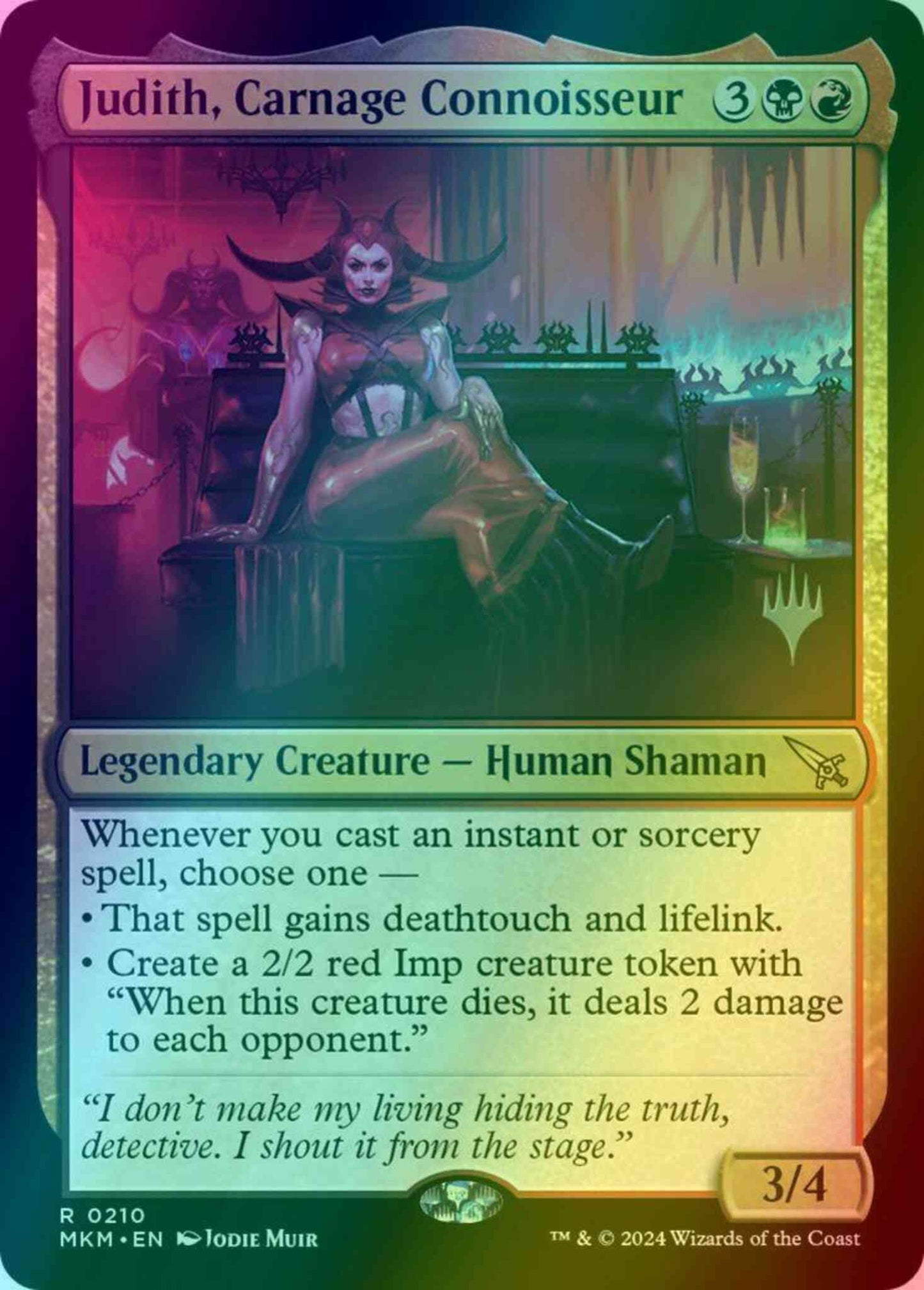 Judith, Carnage Connoisseur [210p] [Promo Pack] [Murders at Karlov Manor: Promos] [Foil]