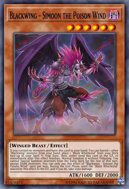 Blackwing - Simoon the Poison Wind - LED3-EN024 - Super Rare - 1st Edition
