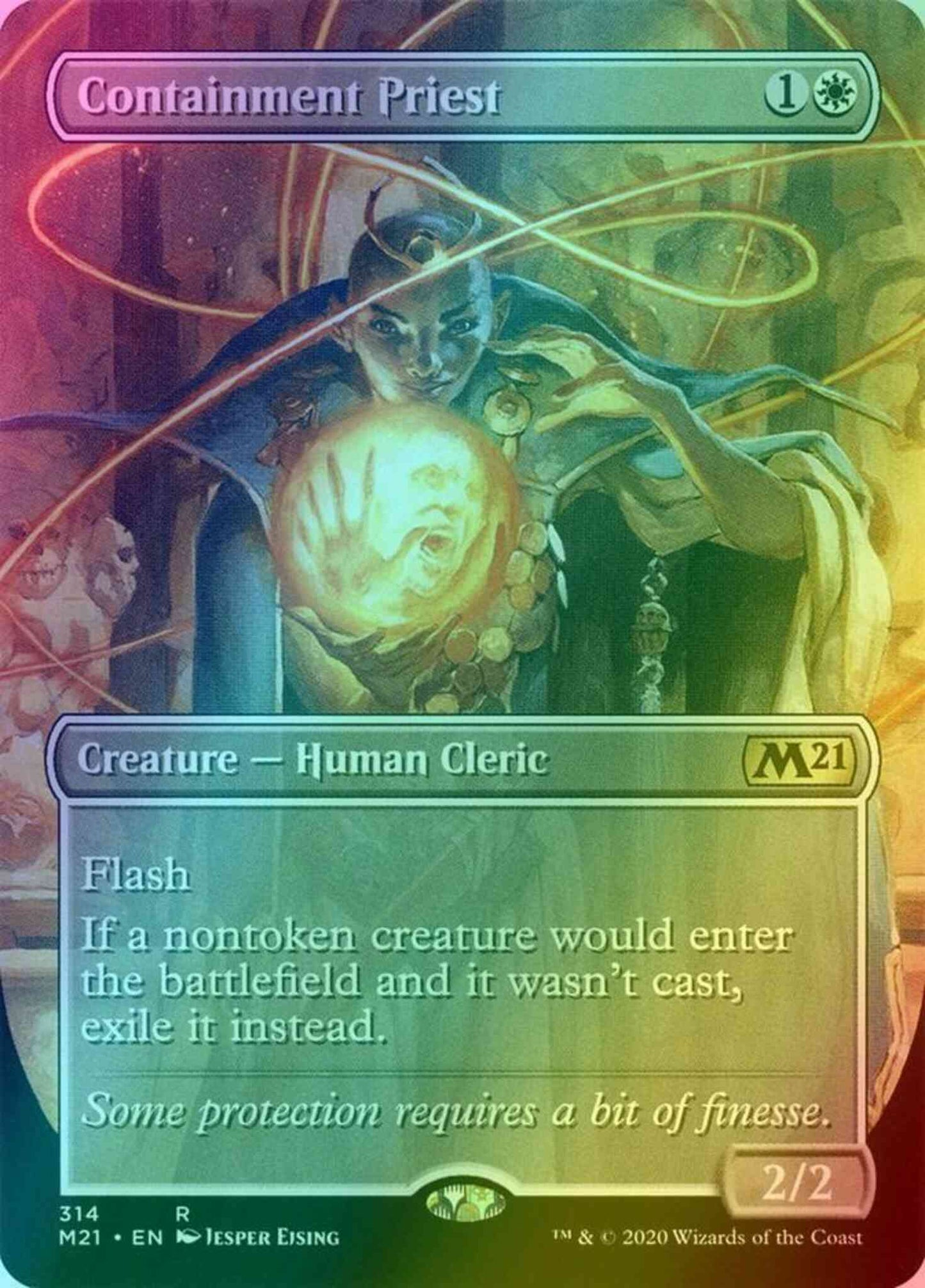 Containment Priest [314] [Borderless] [Core Set 2021] [Foil]