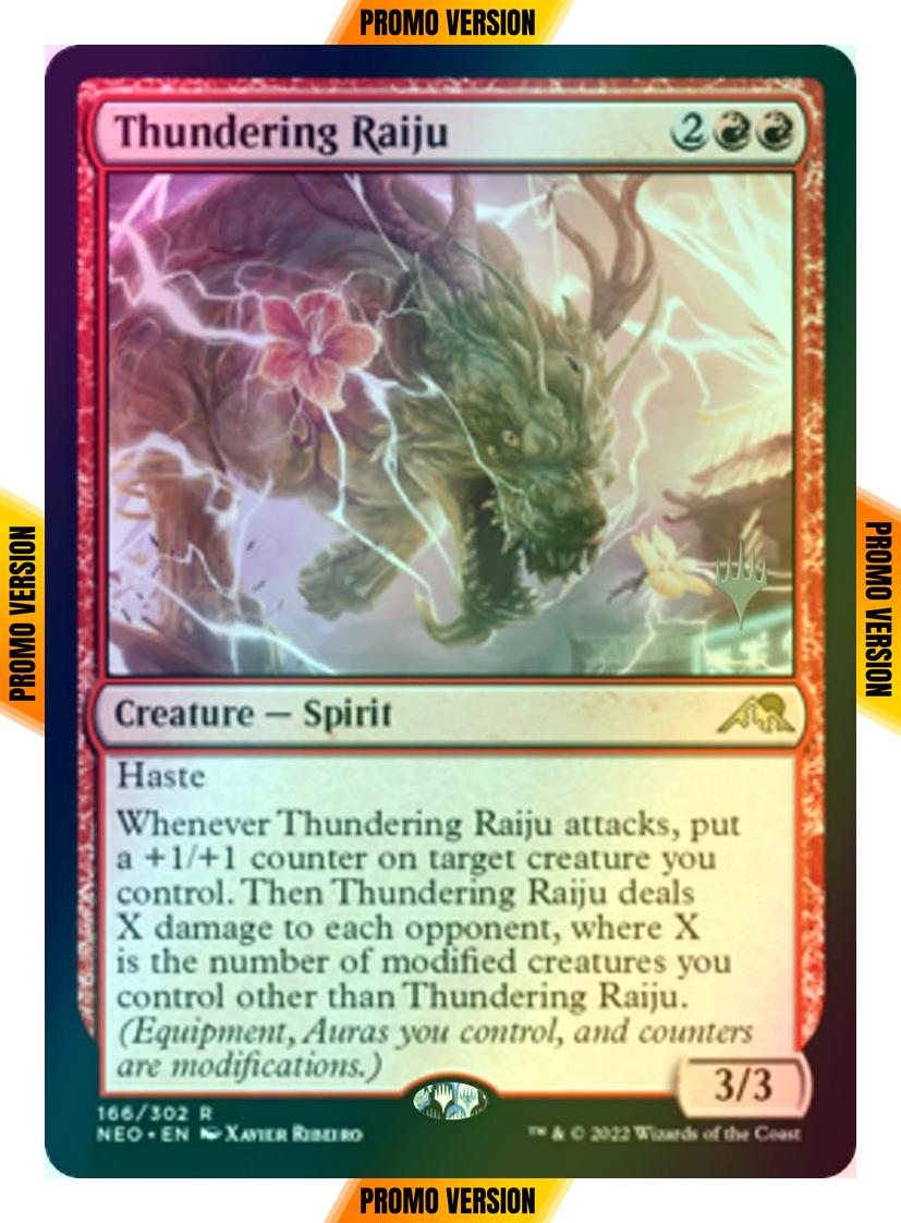 Thundering Raiju [Promo Pack] [166p] [Kamigawa: Neon Dynasty: Promos] [Foil]
