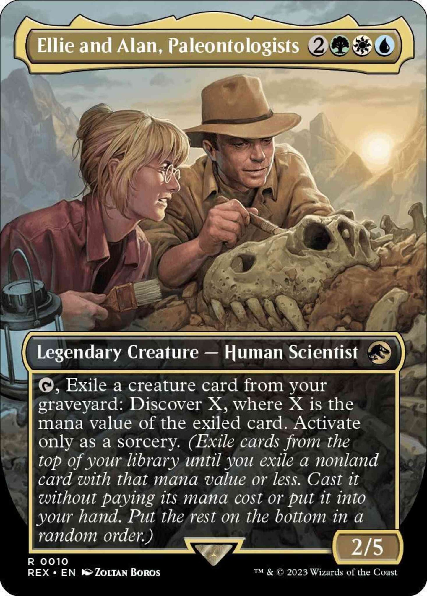 Ellie and Alan, Paleontologists [10] [Borderless] [Universes Beyond: Jurassic World Collection] [Non-Foil]
