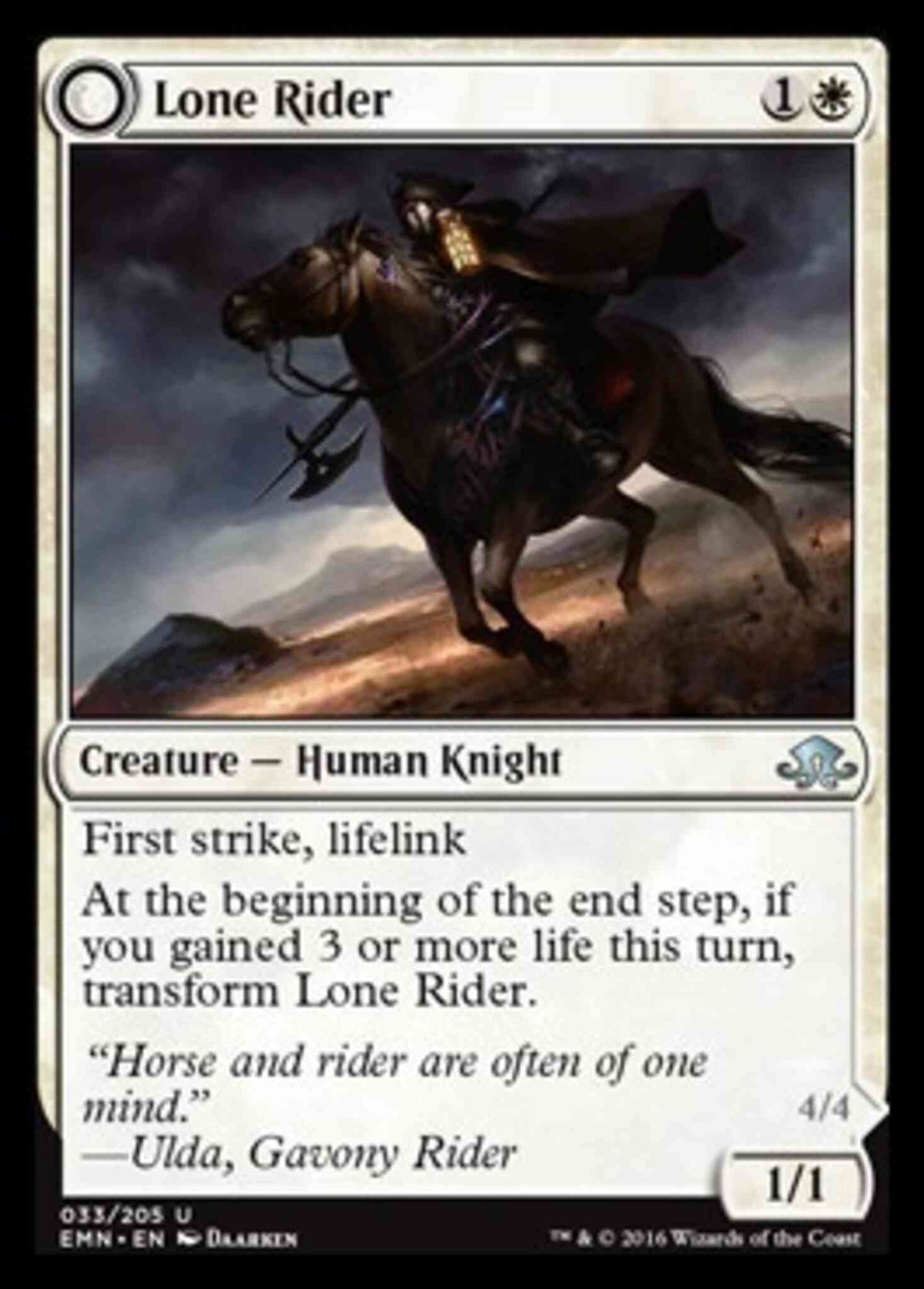 Lone Rider // It That Rides as One [33] [Eldritch Moon] [Non-Foil]