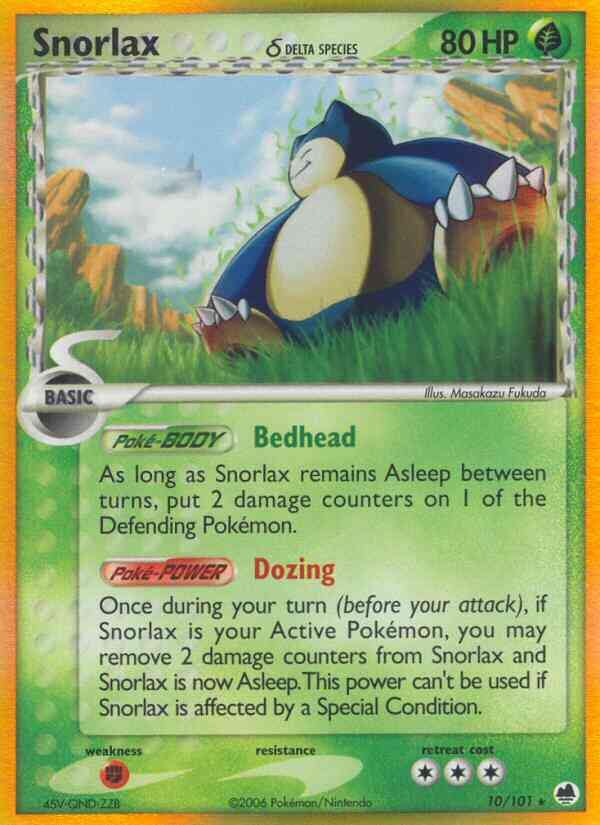 Snorlax δ - 10/101 - Rare Holo [ex15-10] [Reverse Holo]