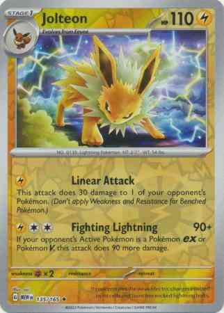 Jolteon - 135/165 - Rare [sv035-135] [Reverse Holo]