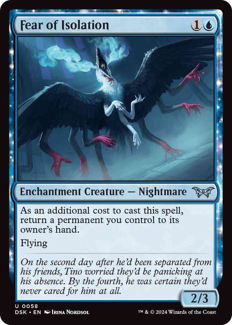 Fear of Isolation [58] [Duskmourn: House of Horror] [Non-Foil]