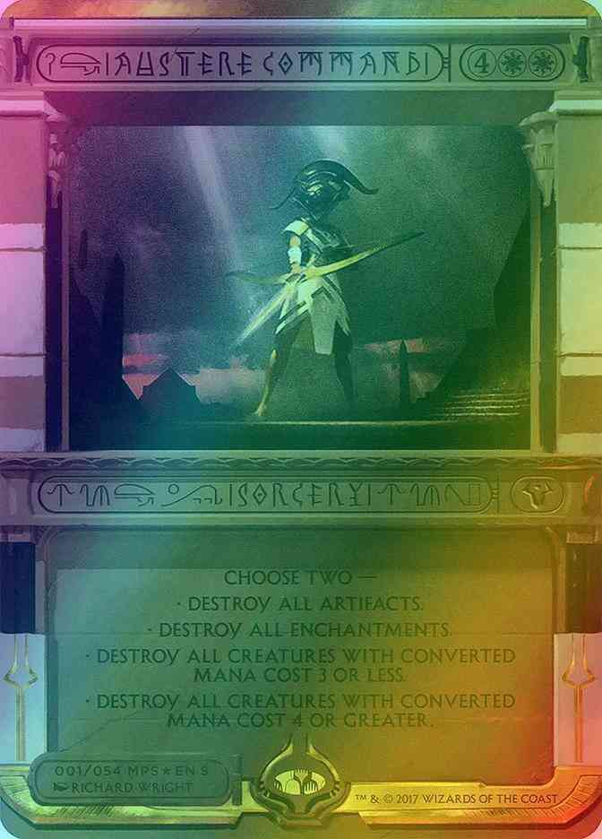 Austere Command [1] [Masterpiece Series] [Amonkhet Invocations] [Foil]