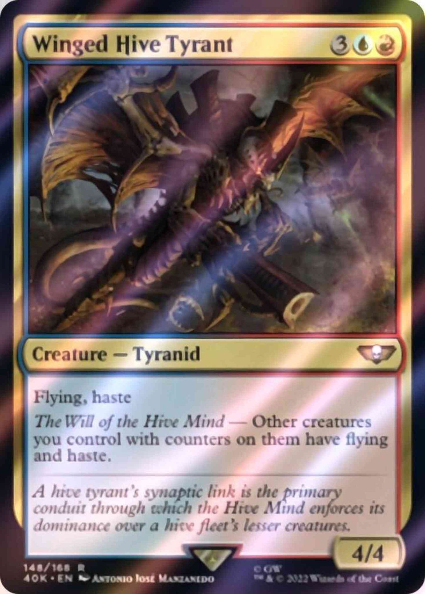 Winged Hive Tyrant [148] [Universes Beyond: Warhammer 40,000] [Surge Foil]