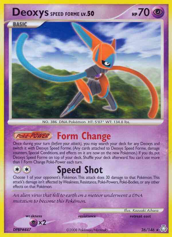 Deoxys Speed Forme - 26/146 - Rare [dp6-26] [Non-Holo]