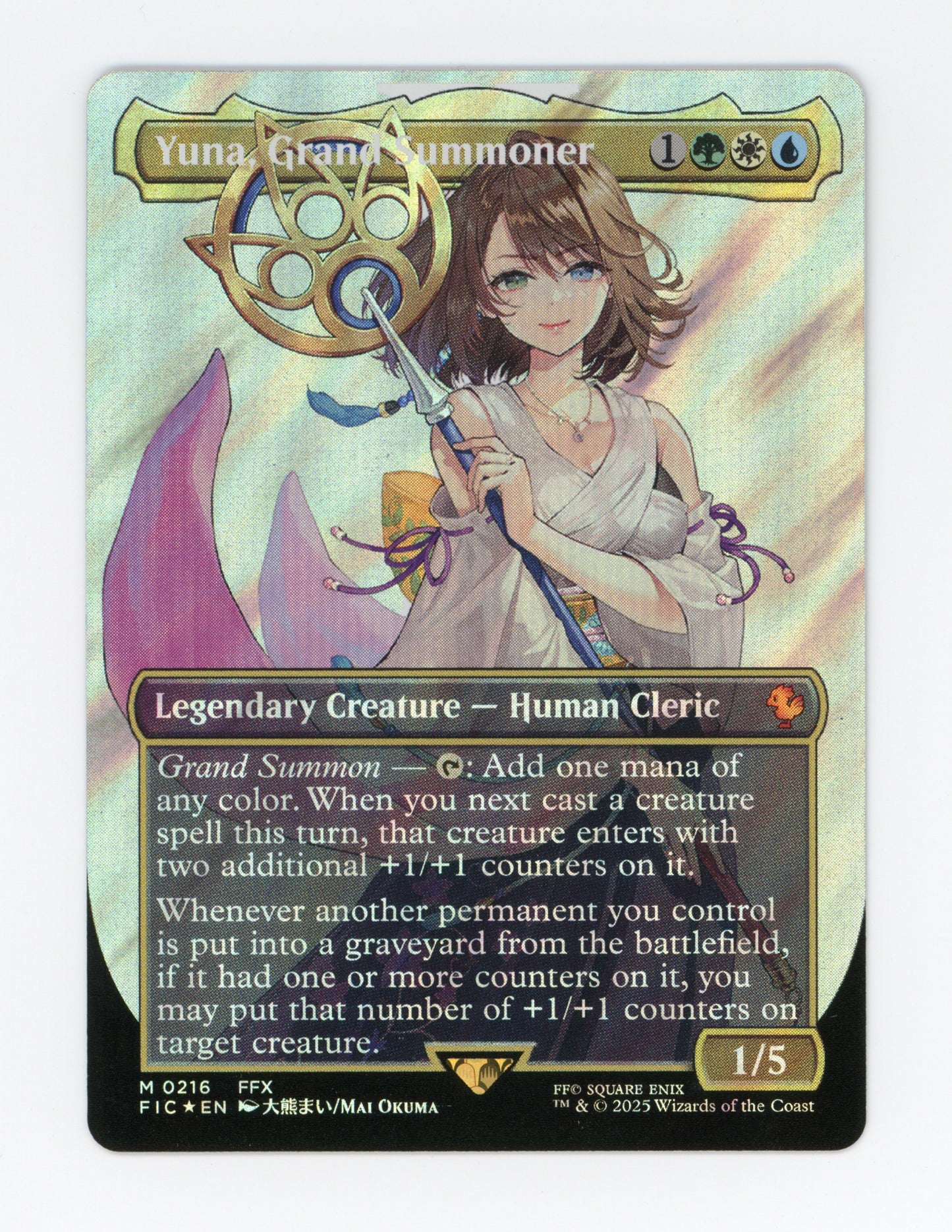 Yuna, Grand Summoner — Borderless|Character|Surge Foil — ID 18076