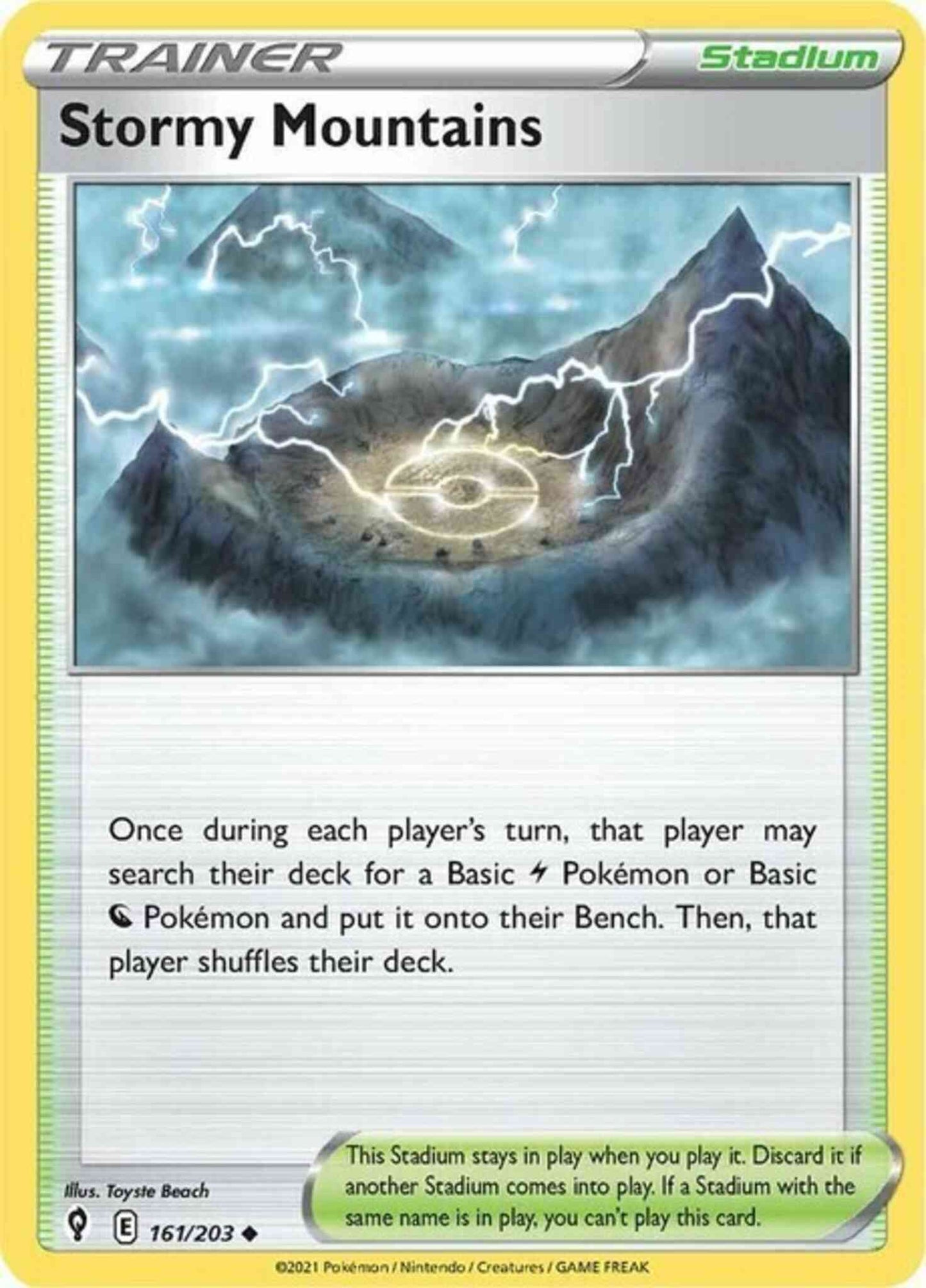Stormy Mountains - 161/203 - Uncommon [swsh7-161] [Reverse Holo]