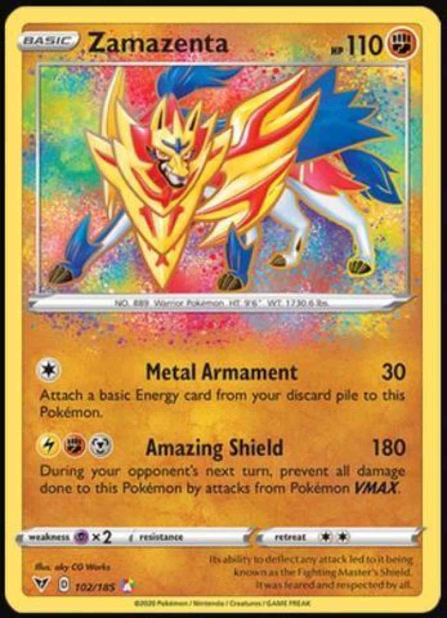 Zamazenta - 102/185 - Amazing Rare [swsh4-102] [Holo]