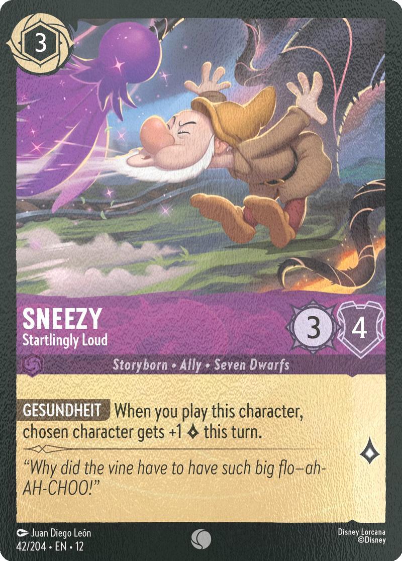 Sneezy - Startlingly Loud - 42/204 [Wilds Unknown] [Cold Foil]