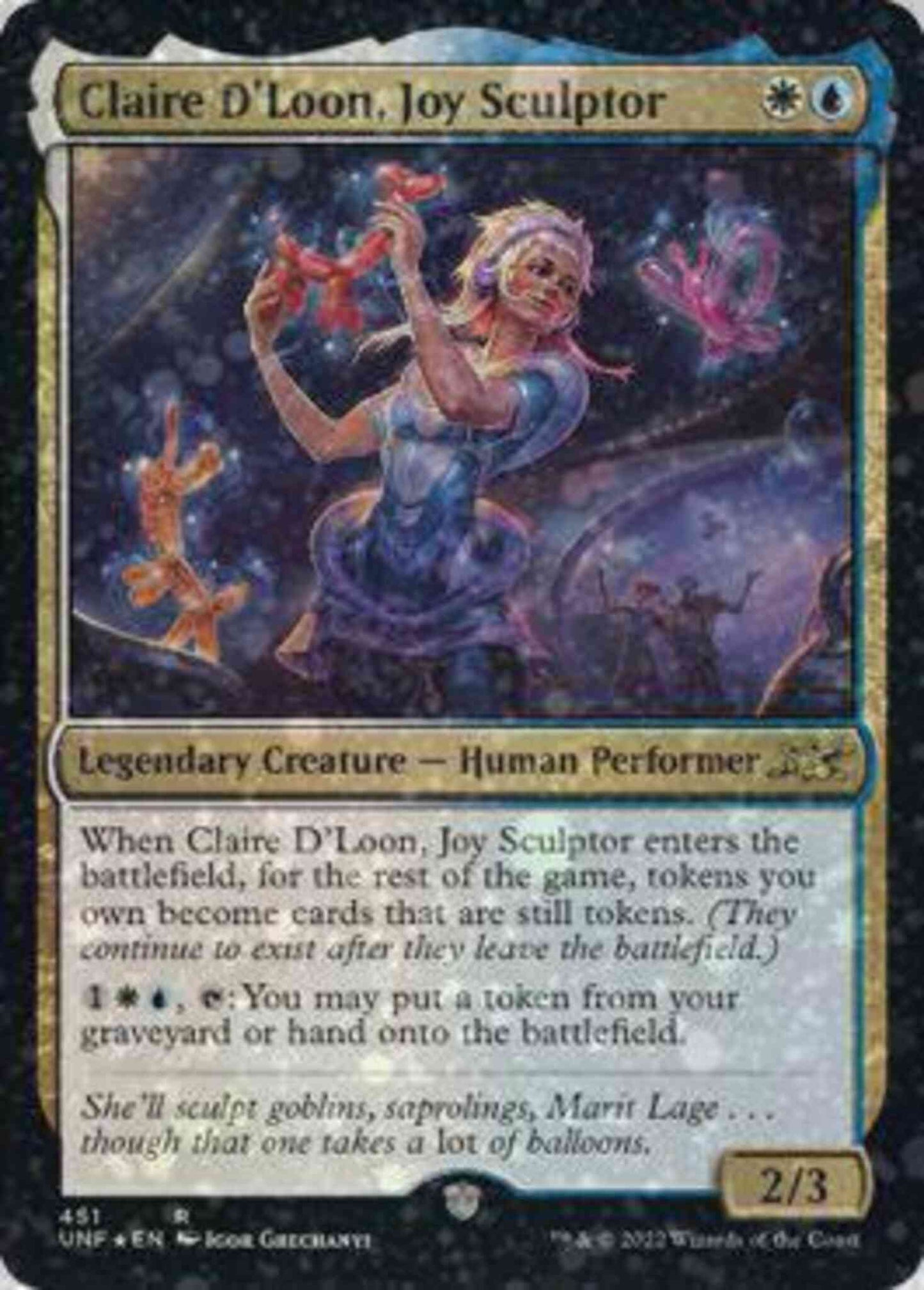 Claire D'Loon, Joy Sculptor [451] [Unfinity] [Galaxy Foil]