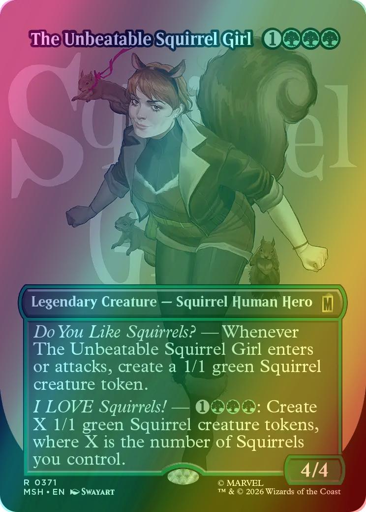 The Unbeatable Squirrel Girl [371] [Borderless] [Logo] [Marvel Super Heroes] [Foil]