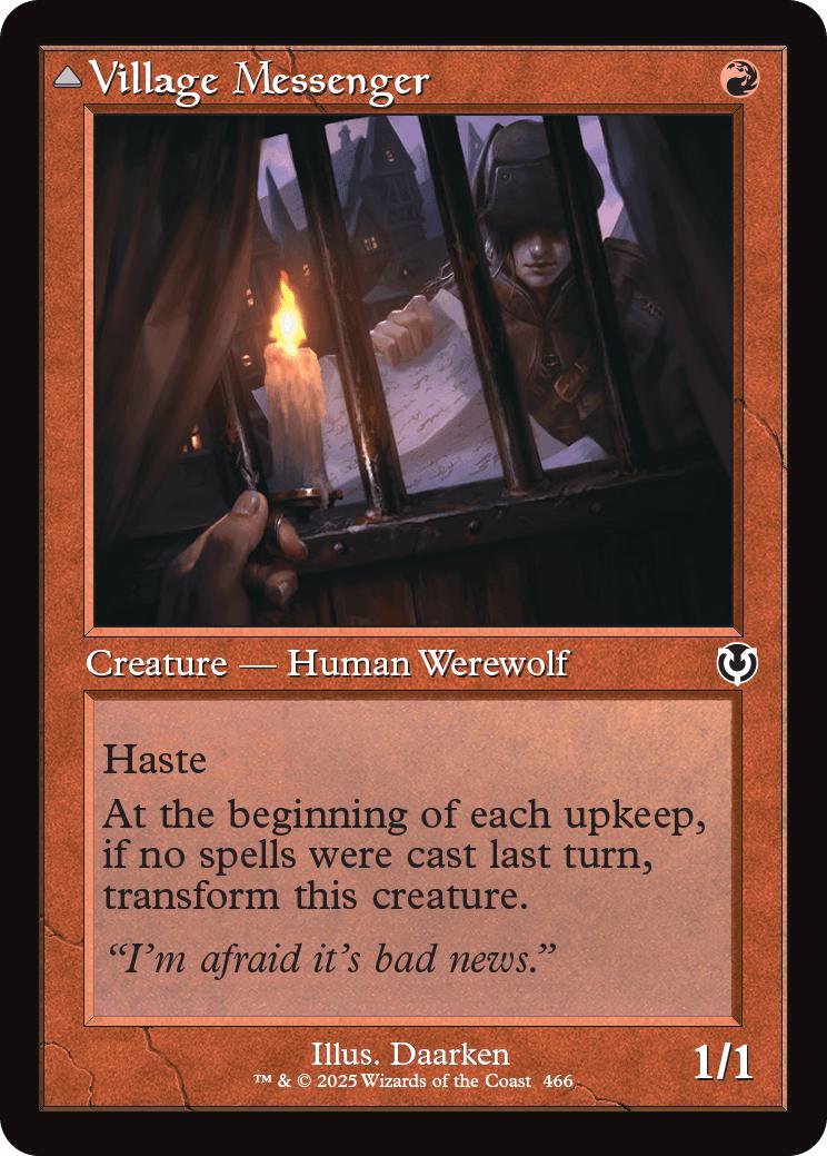 Village Messenger // Moonrise Intruder [466] [Retro Frame] [Innistrad Remastered] [Non-Foil]