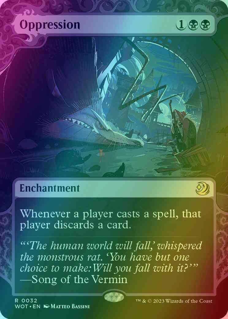 Oppression [32] [Enchanting Tale Showcase] [Wilds of Eldraine: Enchanting Tales] [Foil]