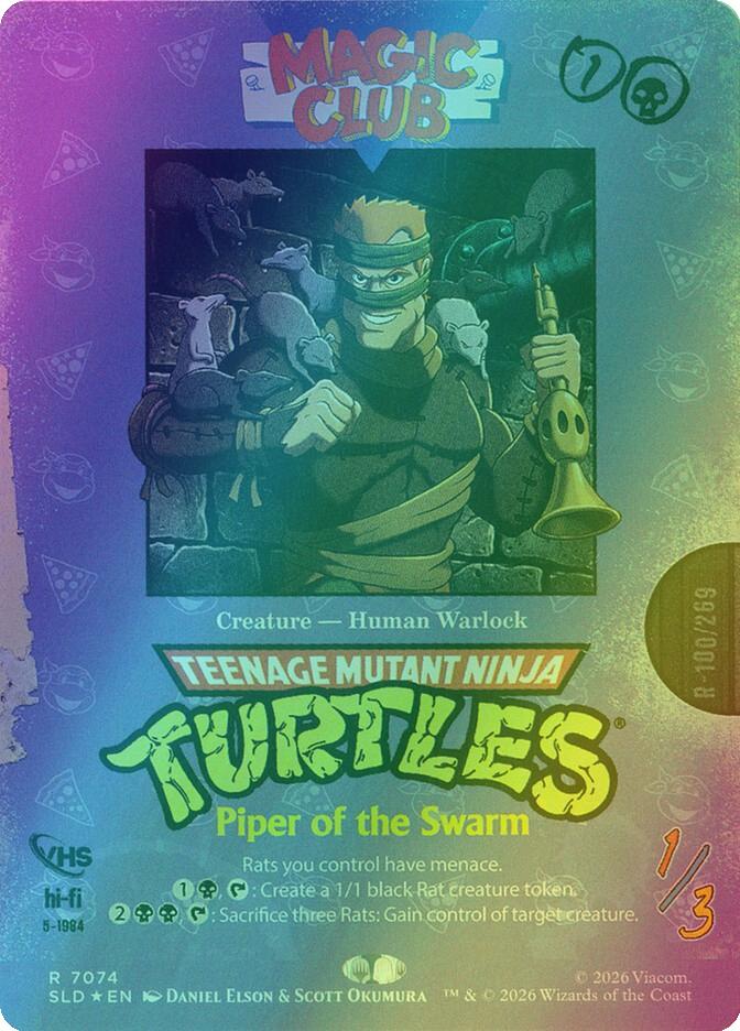 Piper of the Swarm [7074] [Borderless] [VHS Villains] [Secret Lair Drop] [Foil]