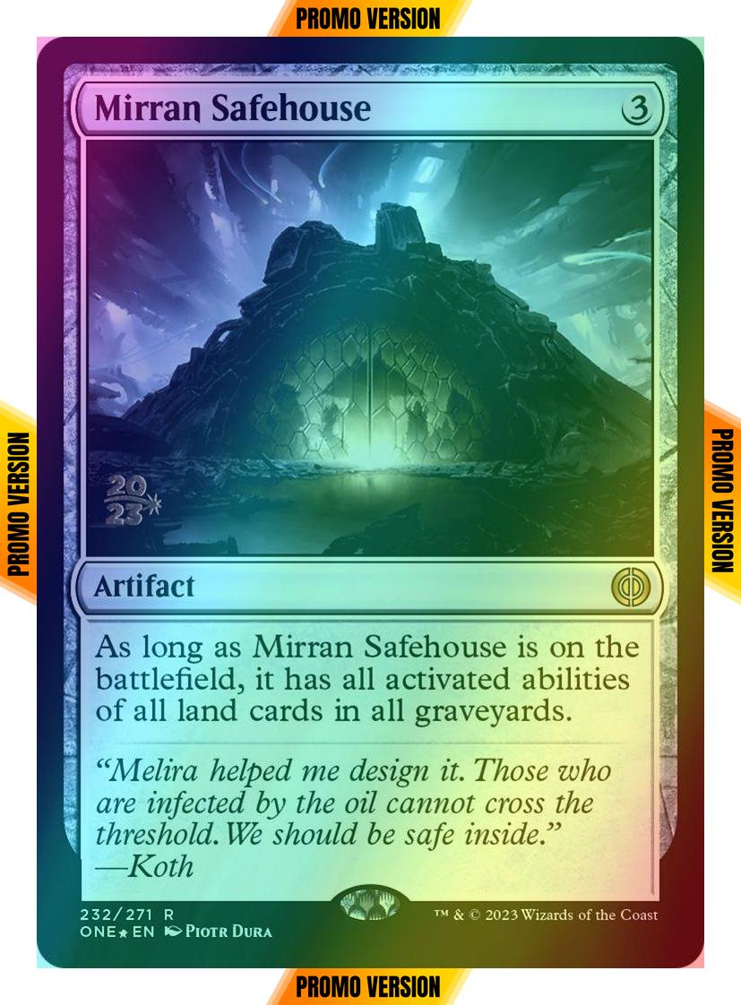 Mirran Safehouse [232s] [Prerelease] [Phyrexia: All Will Be One: Promos] [Foil]
