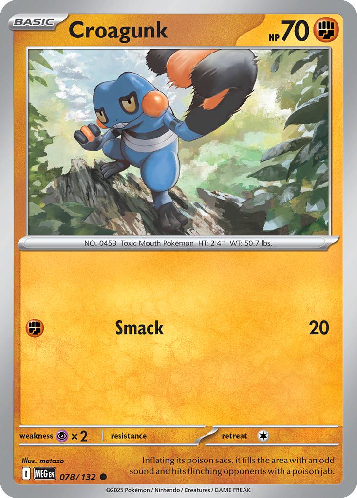 Croagunk - 078/132 - Common [me01-078] [Non-Holo]