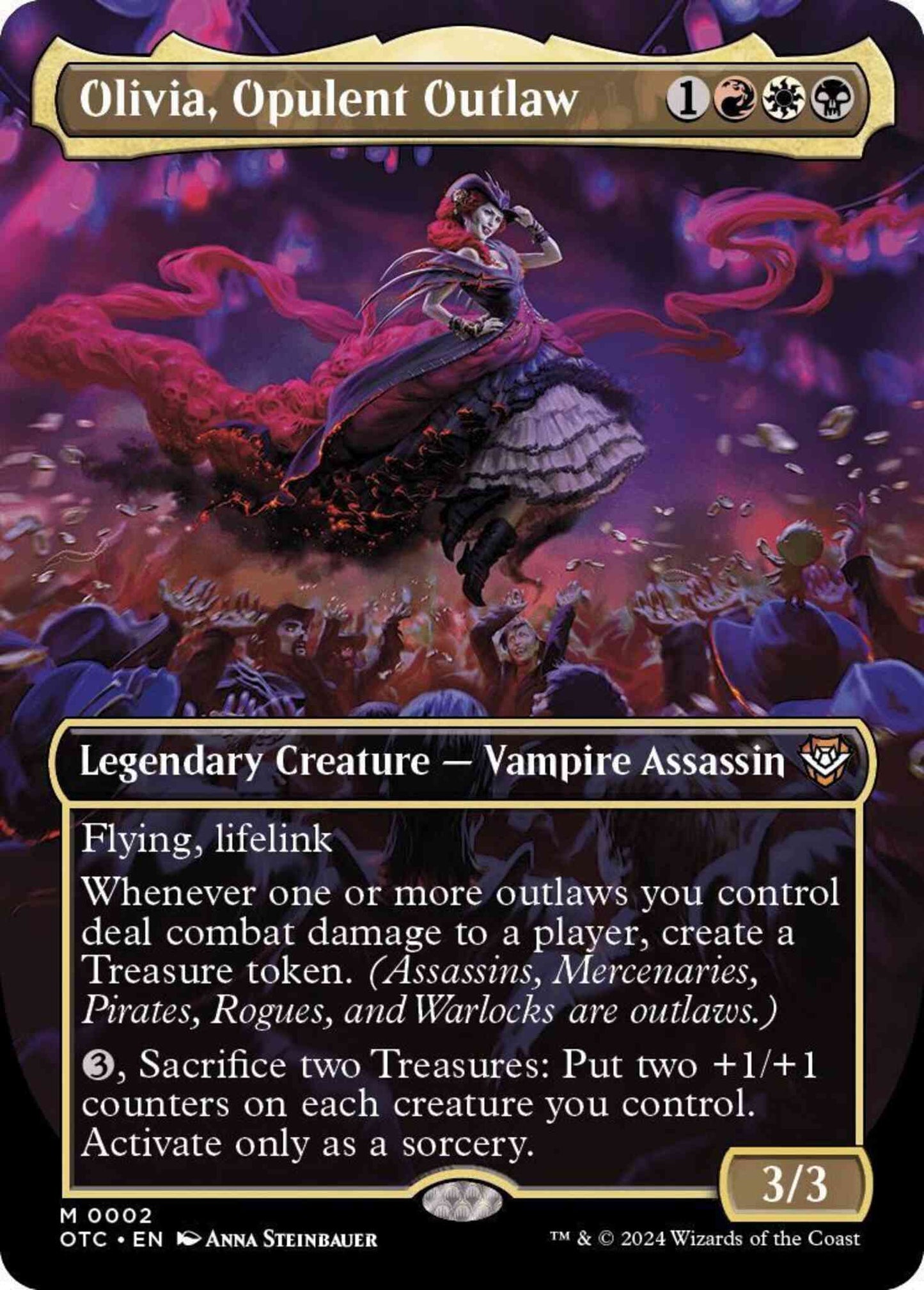 Olivia, Opulent Outlaw [2] [Borderless] [Outlaws of Thunder Junction: Commander] [Non-Foil]