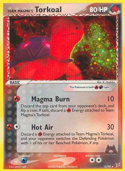 Team Magma's Torkoal - 12/95 - Rare Holo [ex4-12] [Reverse Holo]