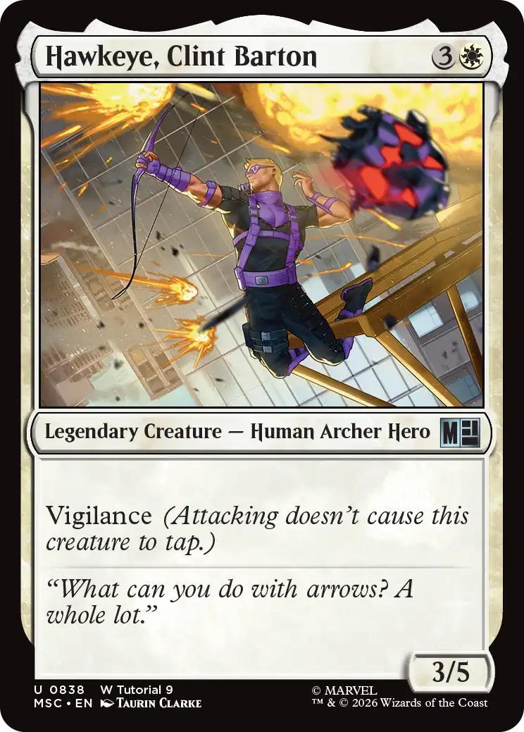 Hawkeye, Clint Barton [838] [Beginner Box] [Marvel Super Heroes: Commander] [Non-Foil]