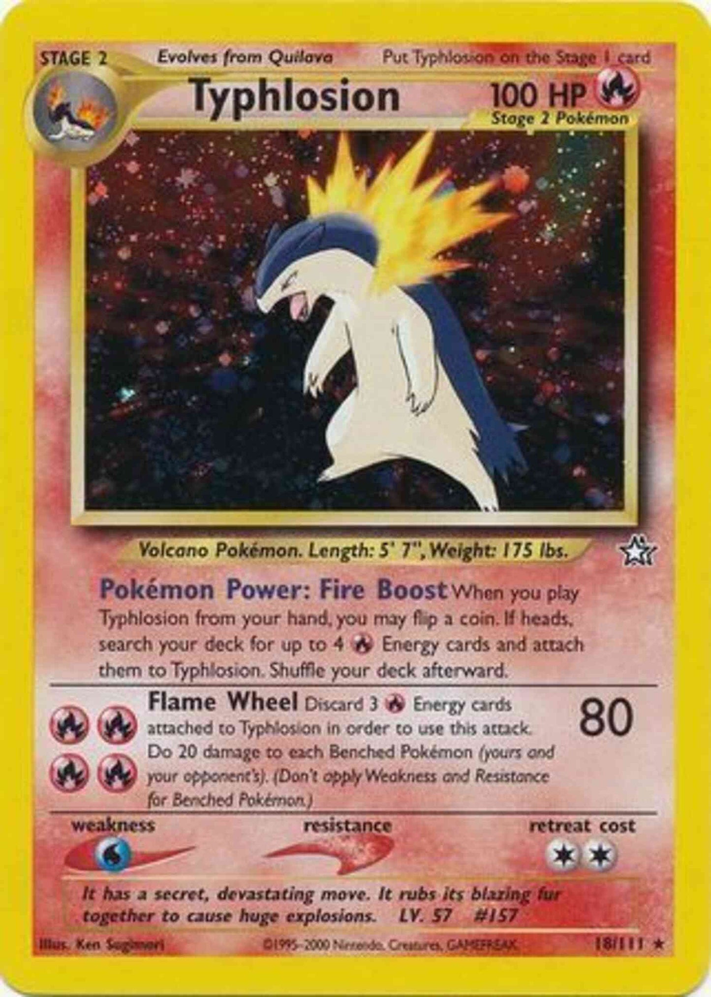 Typhlosion - 18/111 - Rare - Unlimited [neo1U-18] [Holo]
