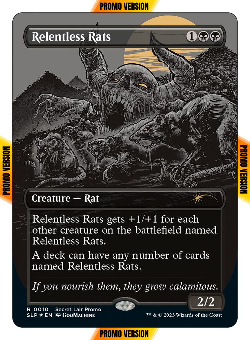 Relentless Rats [0010] [Borderless] [Secret Lair Promo] [Non-Foil]