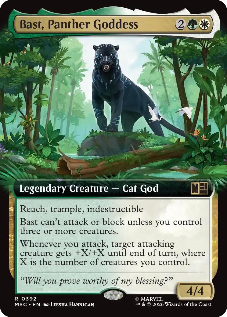 Bast, Panther Goddess [392] [Extended Art] [Marvel Super Heroes: Commander] [Non-Foil]
