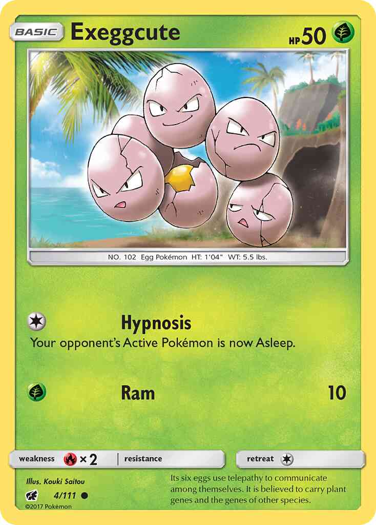 Exeggcute - 4/111 - Common [sm4-4] [Reverse Holo]