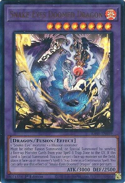 Snake-Eyes Doomed Dragon - RA05-EN039 - Ultra Rare - 1st Edition