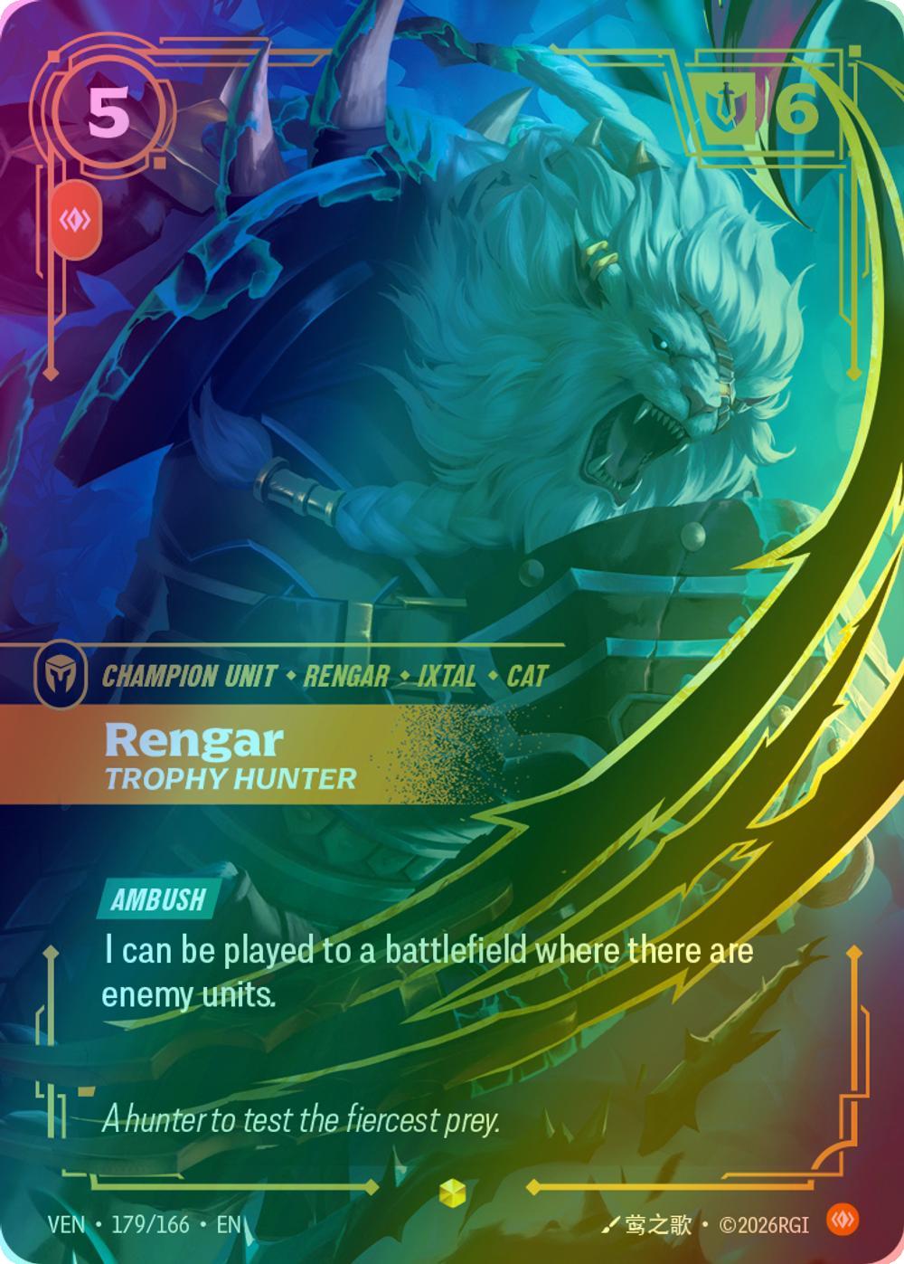 Rengar, Trophy Hunter - 179/166 [Vendetta] [Foil]