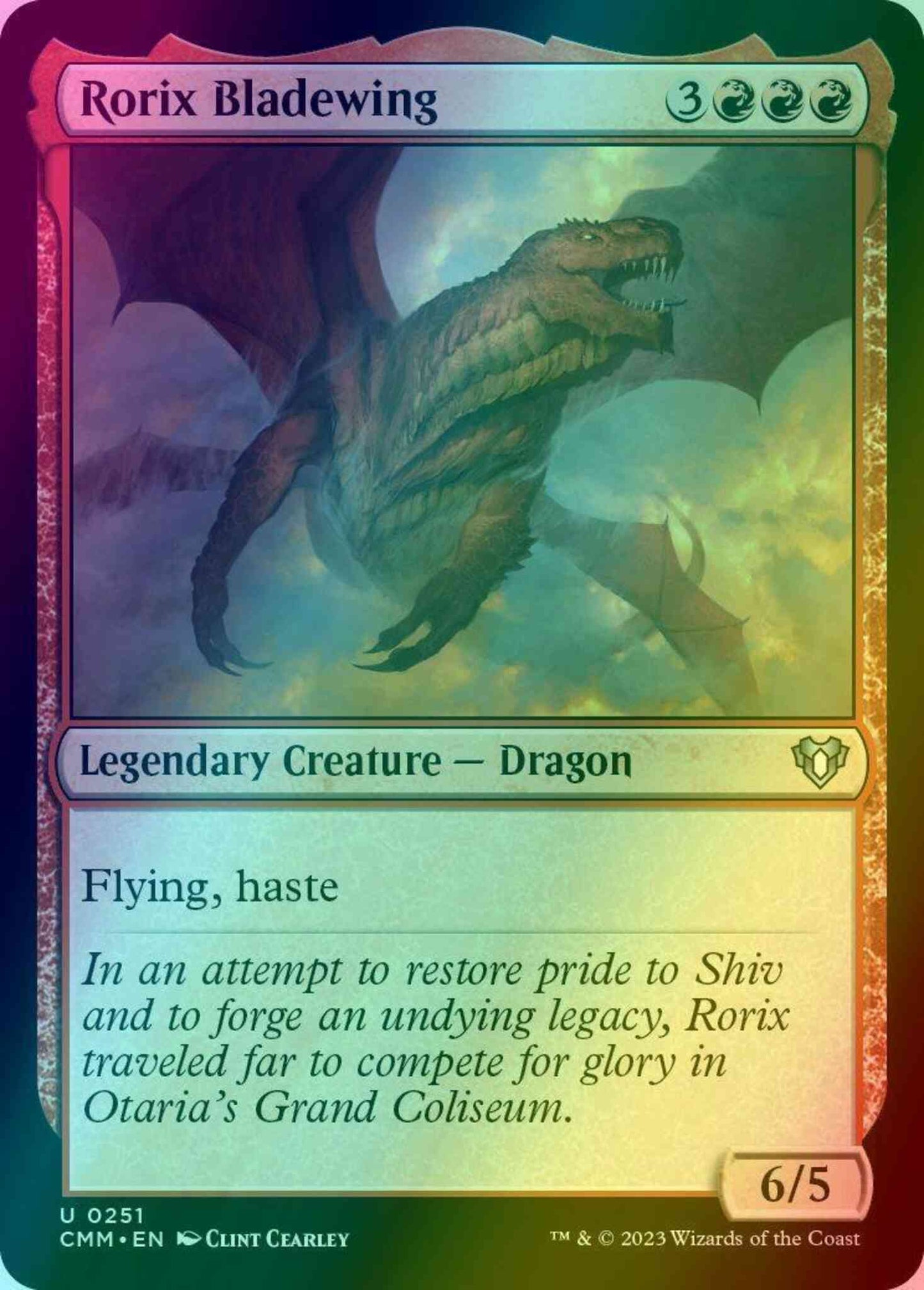 Rorix Bladewing [251] [Commander Masters] [Foil]