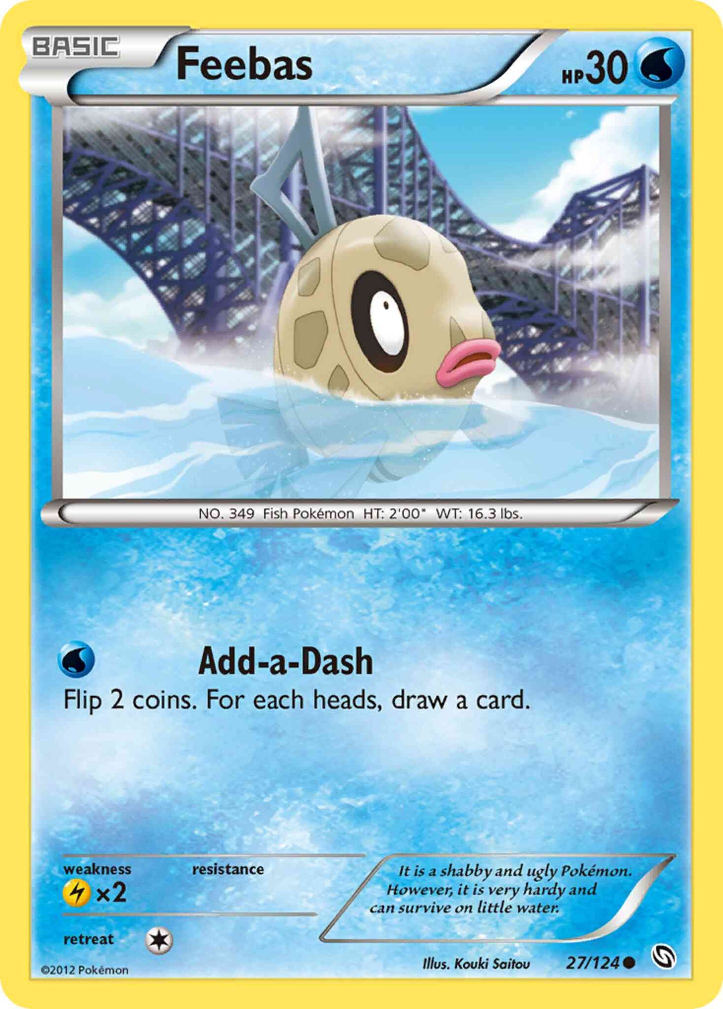 Feebas - 27/124 - Common [bw6-27] [Reverse Holo]