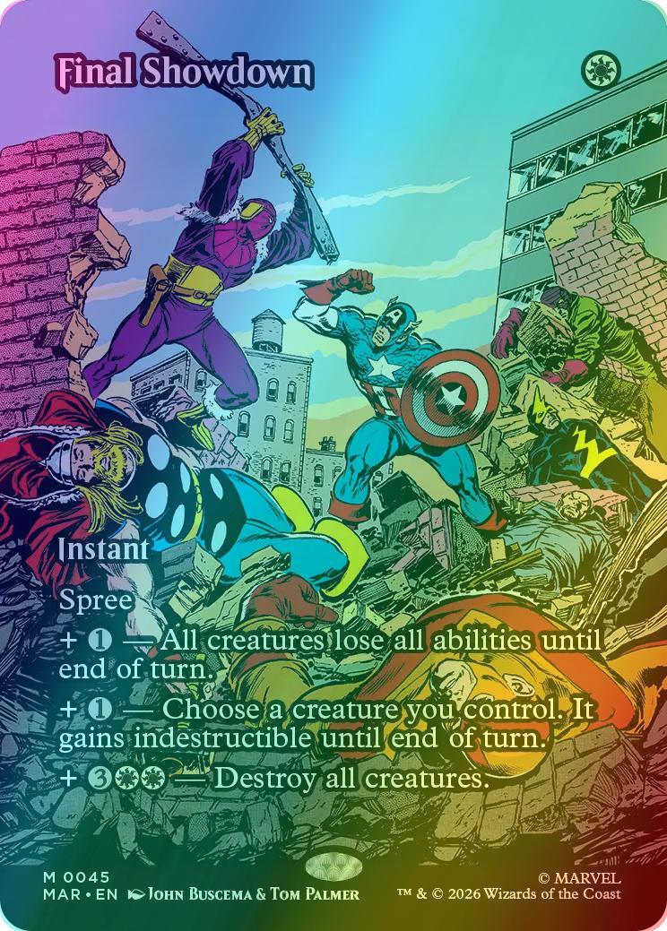 Final Showdown [45] [Borderless] [Source Material] [Marvel Universe] [Foil]