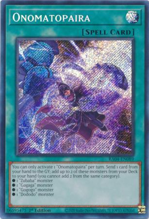Onomatopaira - RA04-EN089 - Secret Rare - 1st Edition