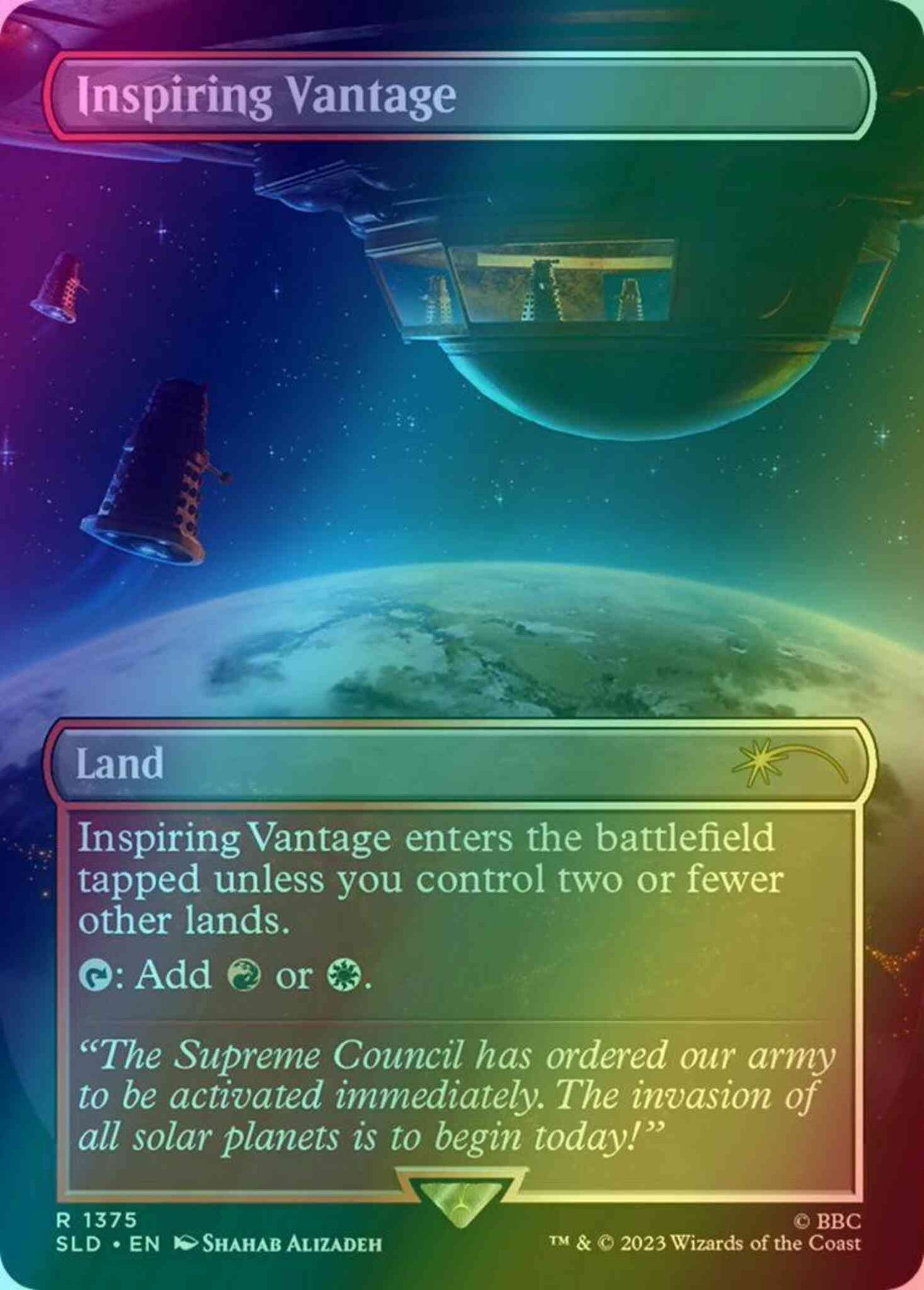 Inspiring Vantage [1375] [Borderless] [Doctor Who: Dalek Lands] [Secret Lair Drop] [Foil]