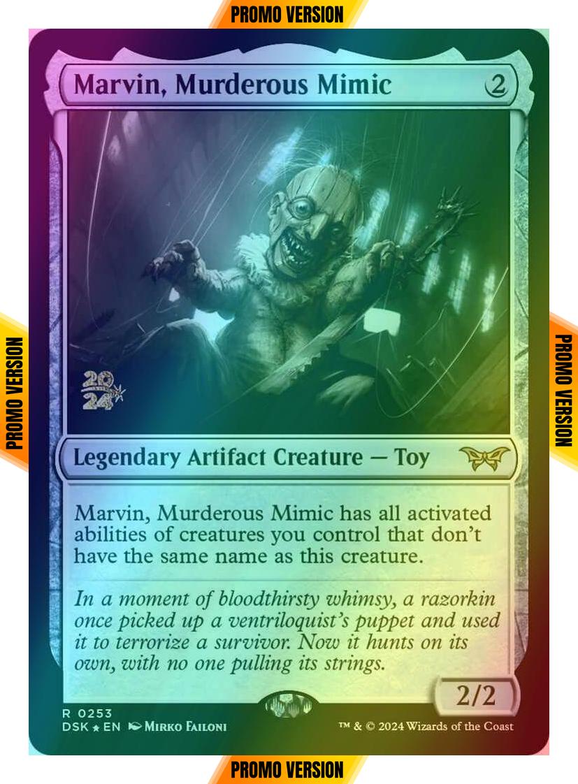 Marvin, Murderous Mimic [253s] [Prerelease] [Duskmourn: House of Horror: Promos] [Foil]