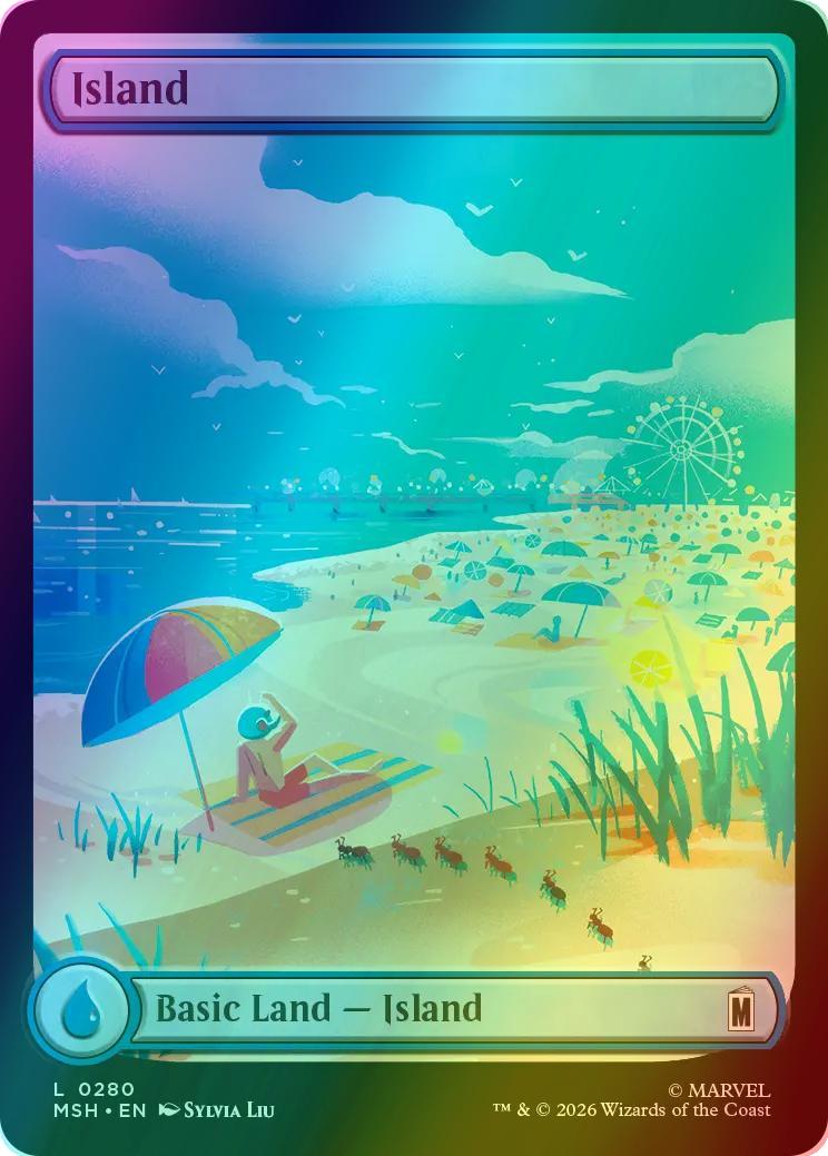 Island [280] [Full Art] [City Calm] [Marvel Super Heroes] [Foil]
