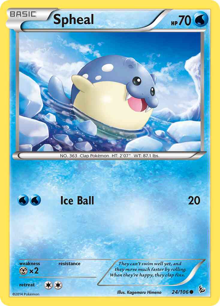 Spheal - 24/106 - Common [xy2-24] [Non-Holo]