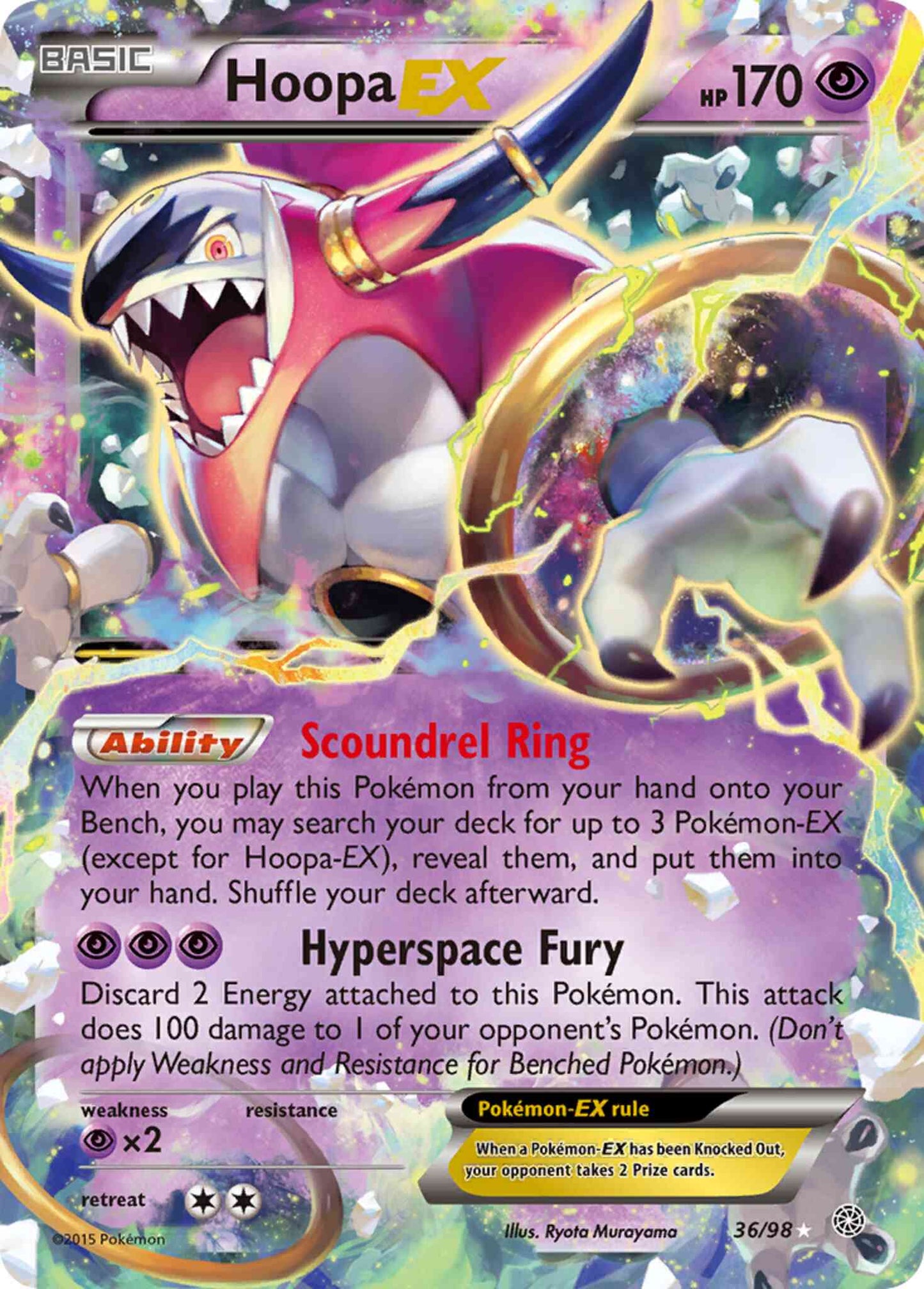 Hoopa-EX - 36/98 - Rare Holo EX [xy7-36] [Ultra]