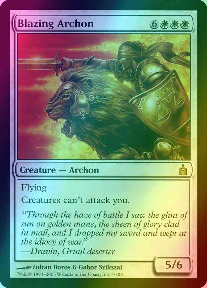 Blazing Archon [4] [Ravnica City Of Guilds] [Foil]