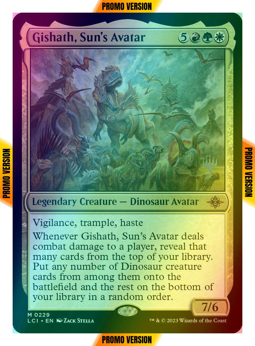 Gishath, Sun's Avatar [229p] [Promo Pack] [The Lost Caverns of Ixalan: Promos] [Foil]