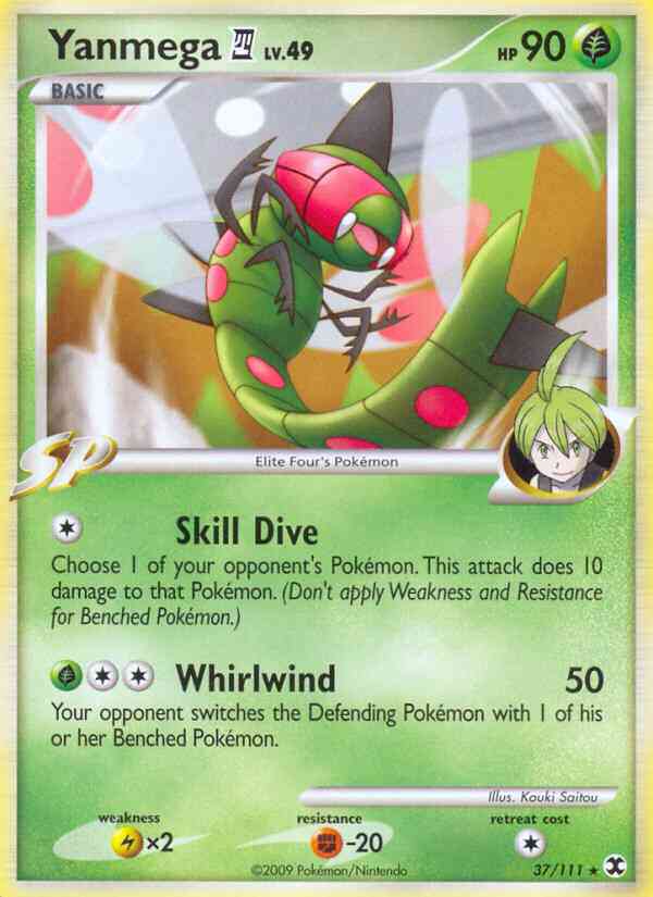 Yanmega 4 - 37/111 - Rare [pl2-37] [Reverse Holo]