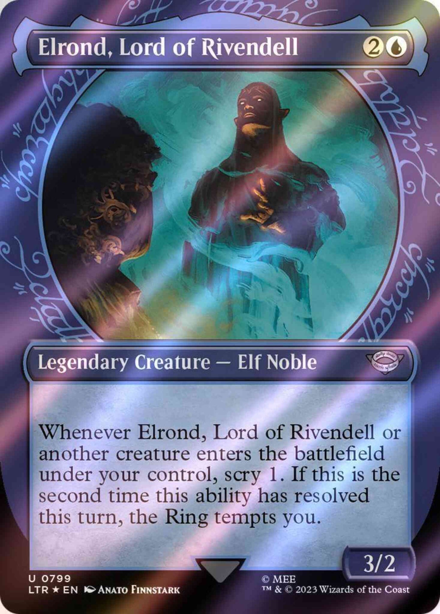 Elrond, Lord of Rivendell [799] [Ring Showcase] [The Lord of the Rings: Tales of Middle-earth] [Surge Foil]